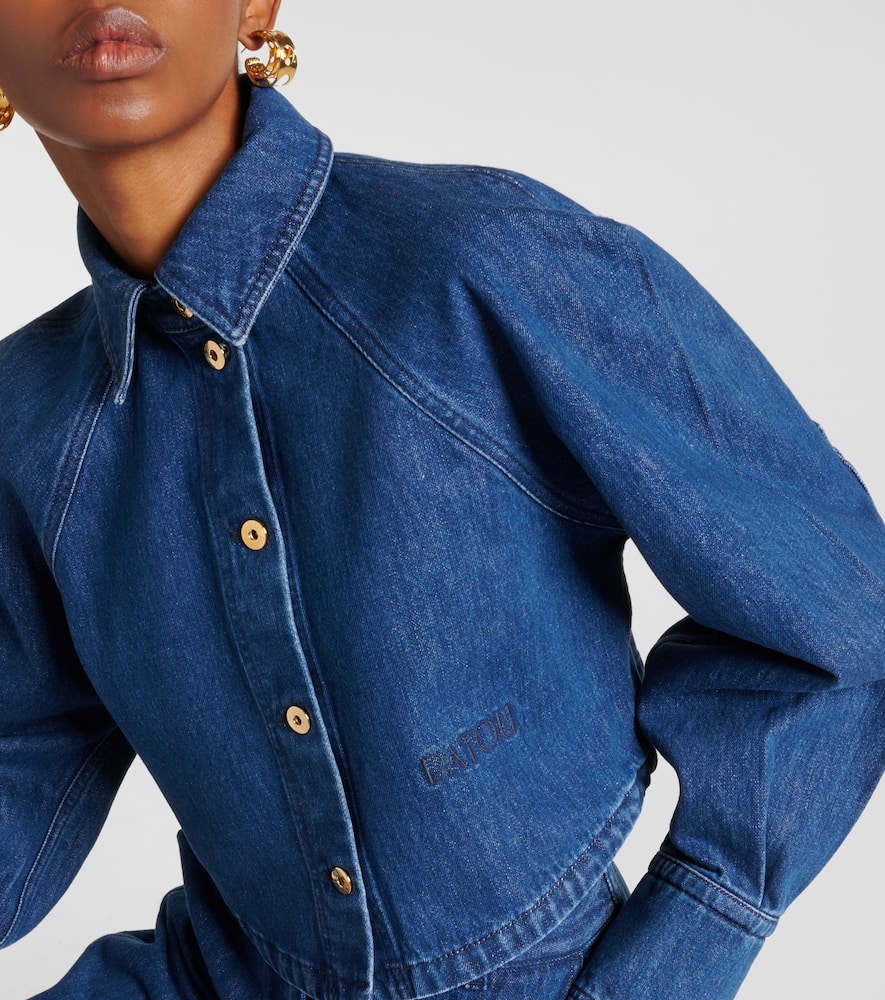 Cropped denim shirt