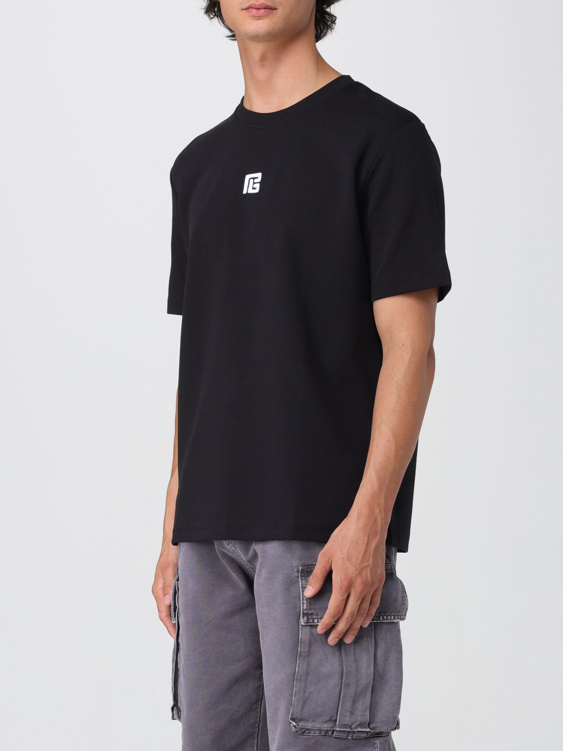 Logo-embroidered crew-neck T-shirt - Black