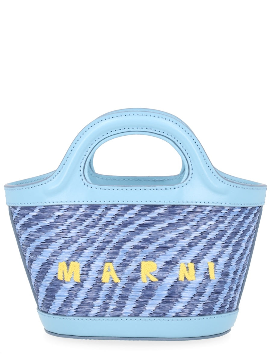 Wavy Raffia-effect Tropicalia Micro Bag