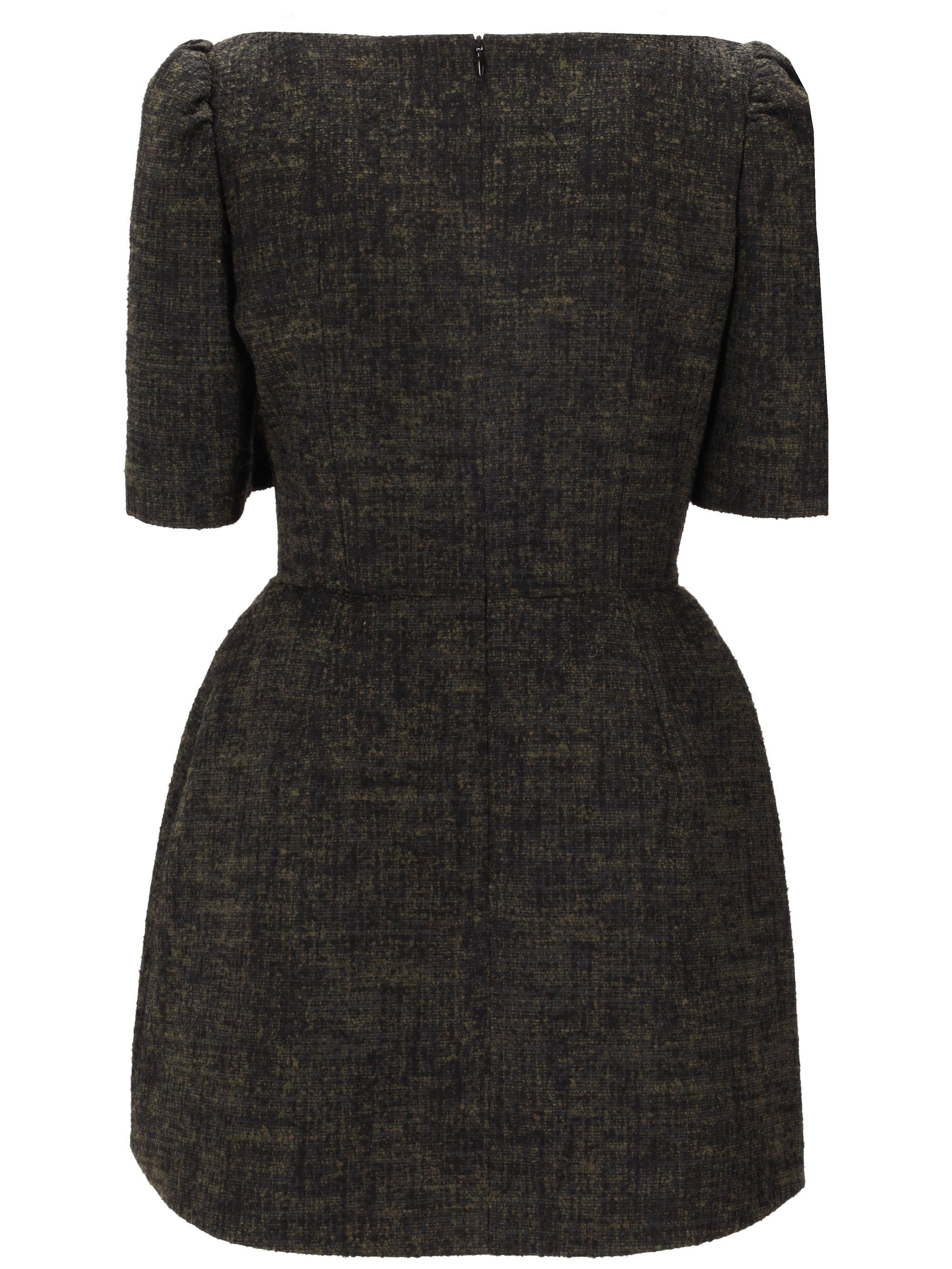 Shushu Tong V Neck Bow Mid Sleeve Dre
