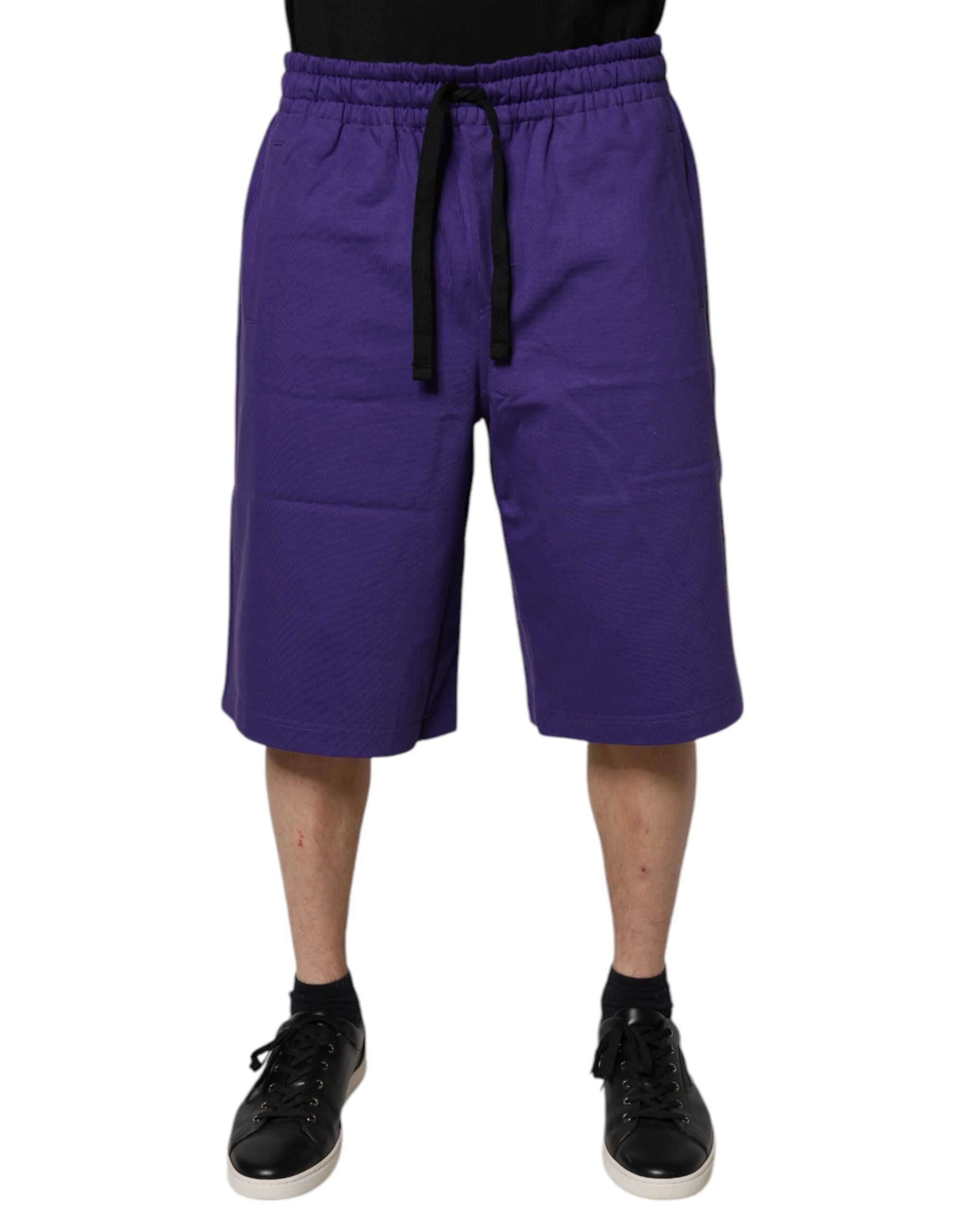 Cotton Sweat Bermuda Shorts — Purple
