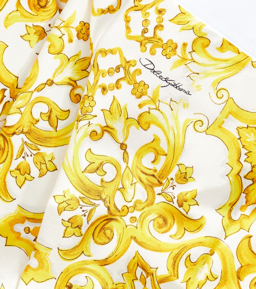Majolica cotton-blend jersey leggings