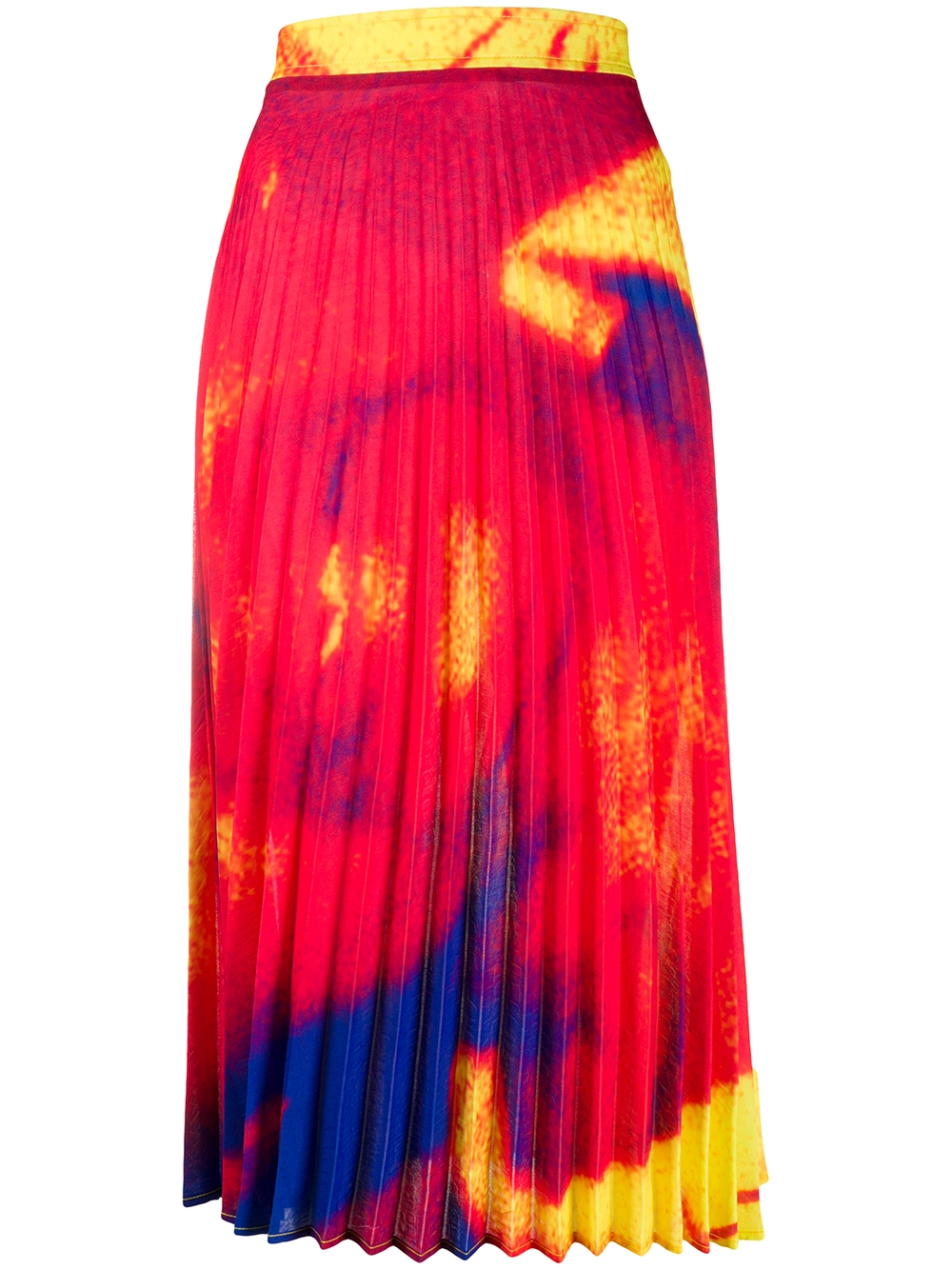 Pleated midi skirt - Red