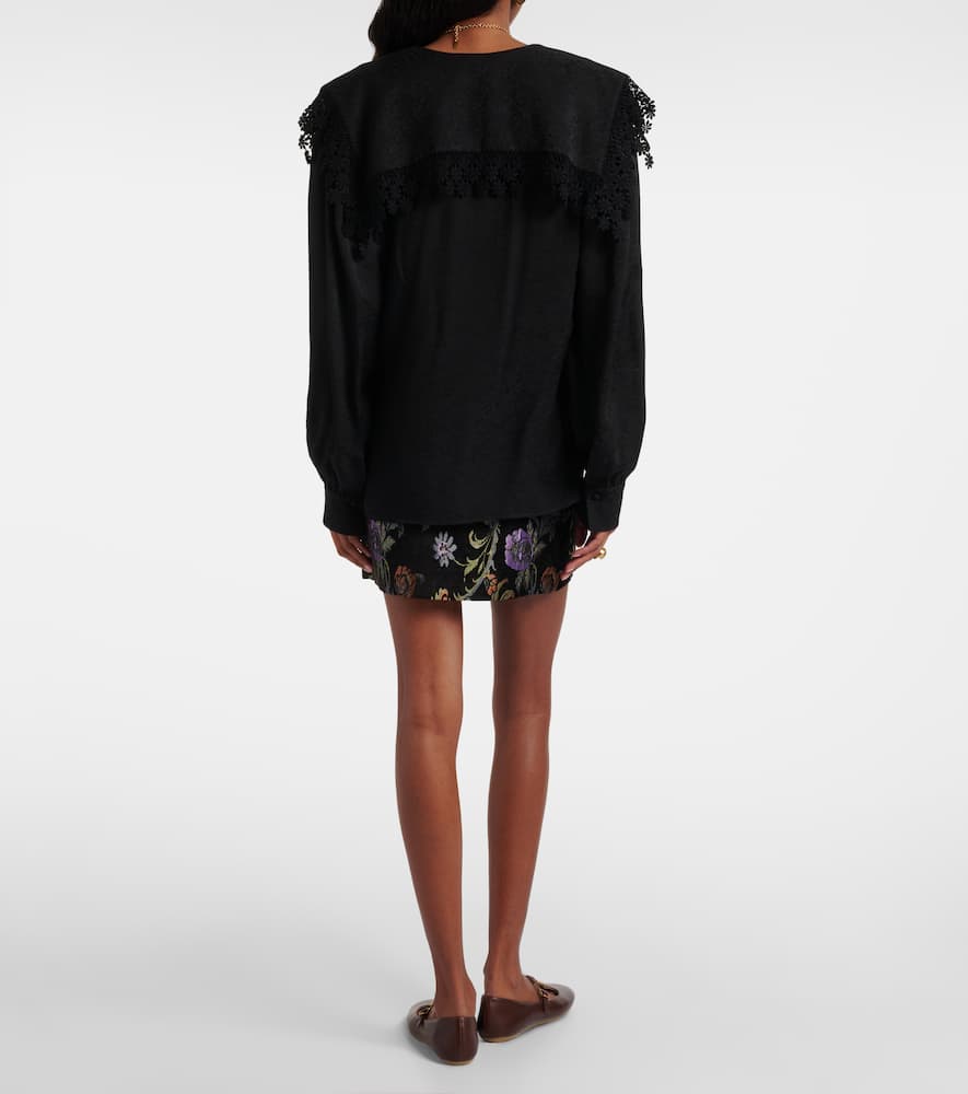 Chloé Embroidered silk blouse