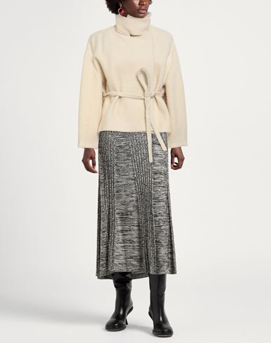 Woman Coat Ivory Size 4 Virgin Wool