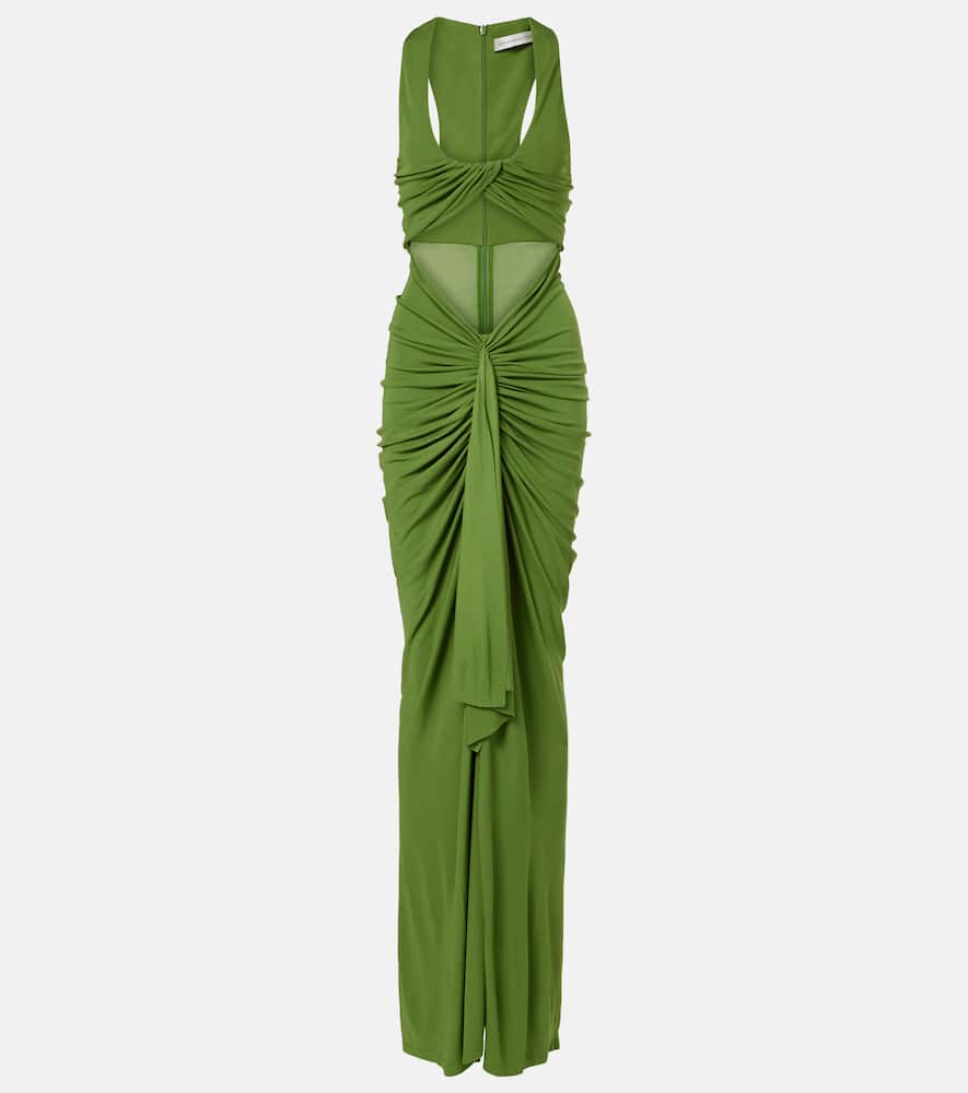 Vivenda draped jersey maxi dress