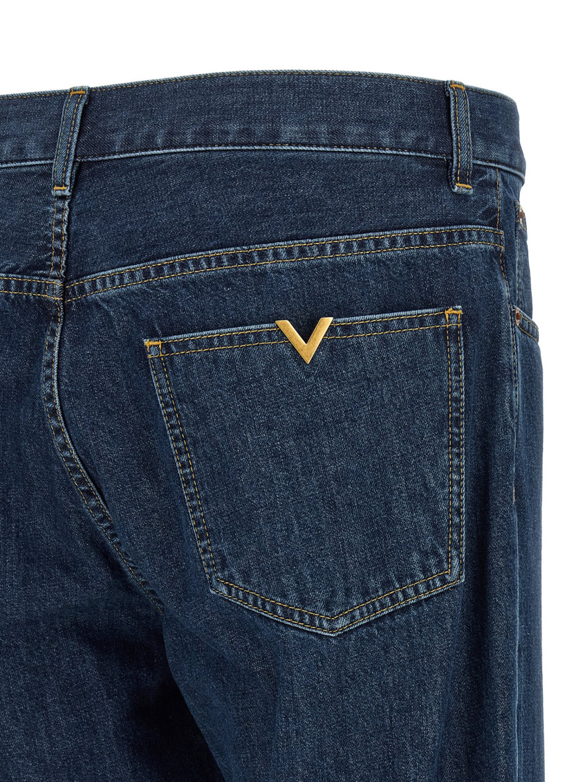 Valentino Garavani - vgold denim jeans five pocket design