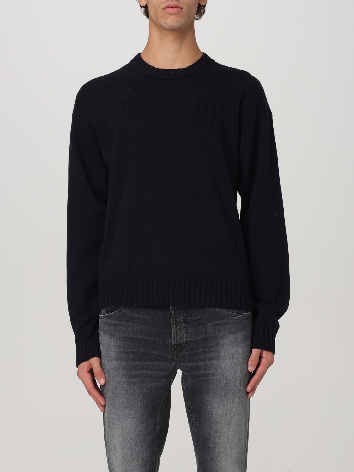 Logo-intarsia sweater - Blue