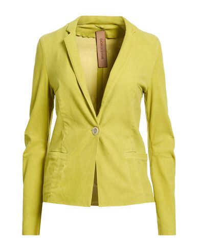 Woman Blazer Lime green Size 6 Leather