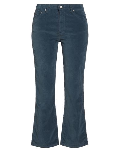 Woman Pants Blue Size M Cotton, Elastane