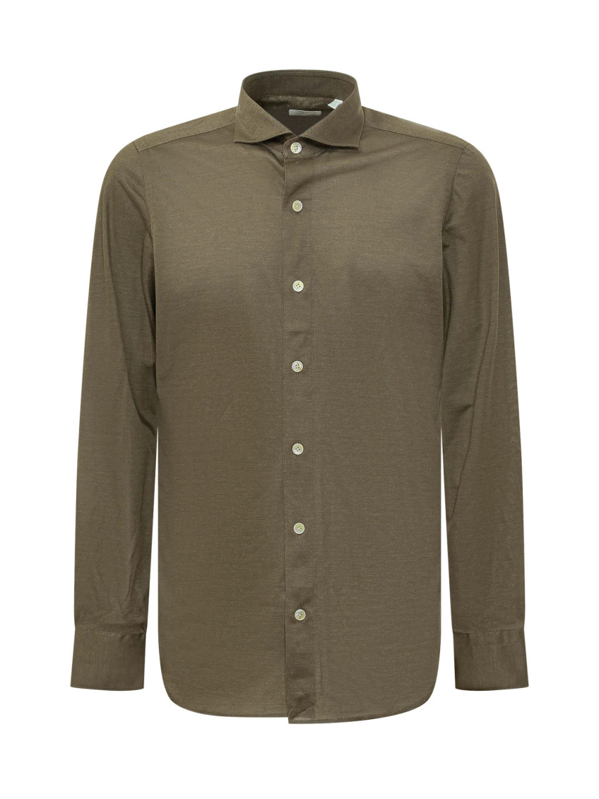 Green Regular Solid Shirt