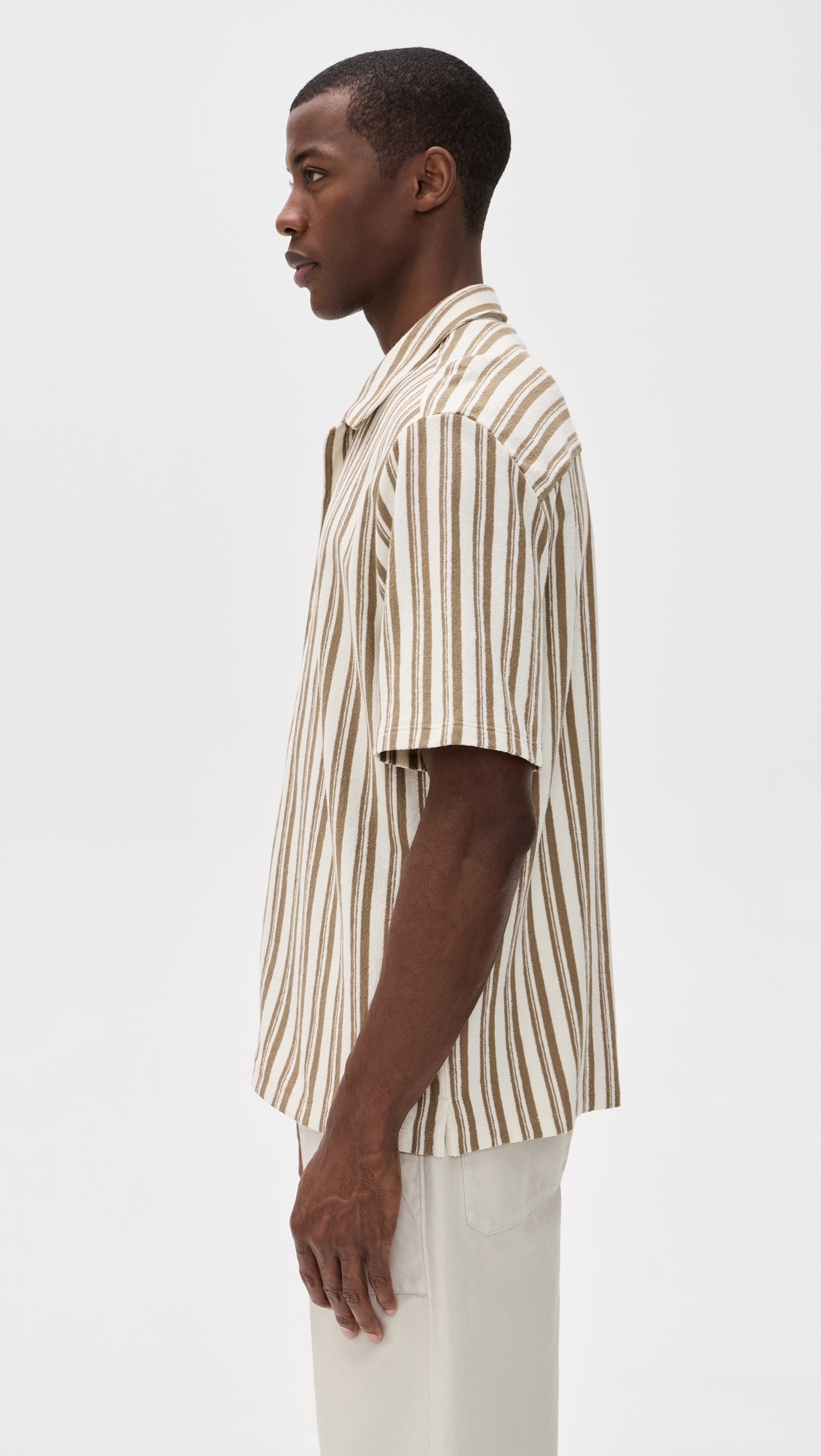 Cotton Stripe Shirt Stripe Maple Seed