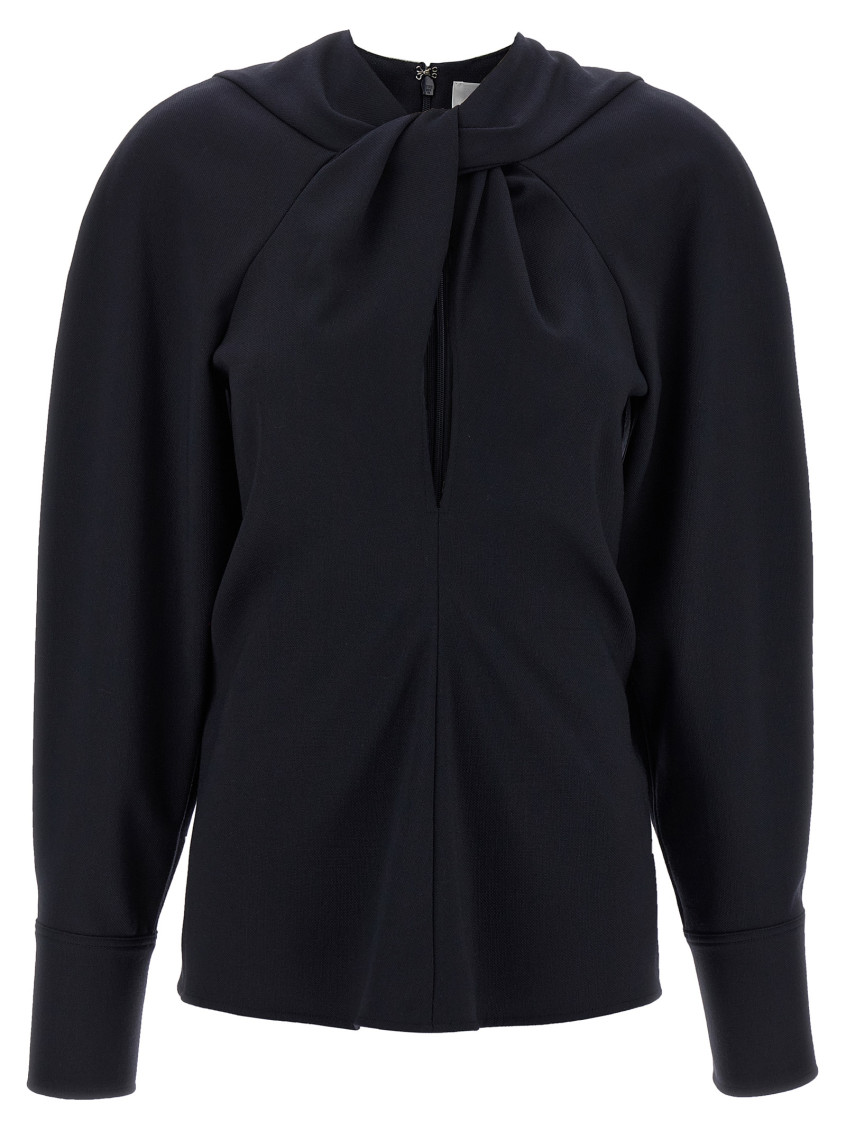 Twist Detail Shirt And Blouse Blue
