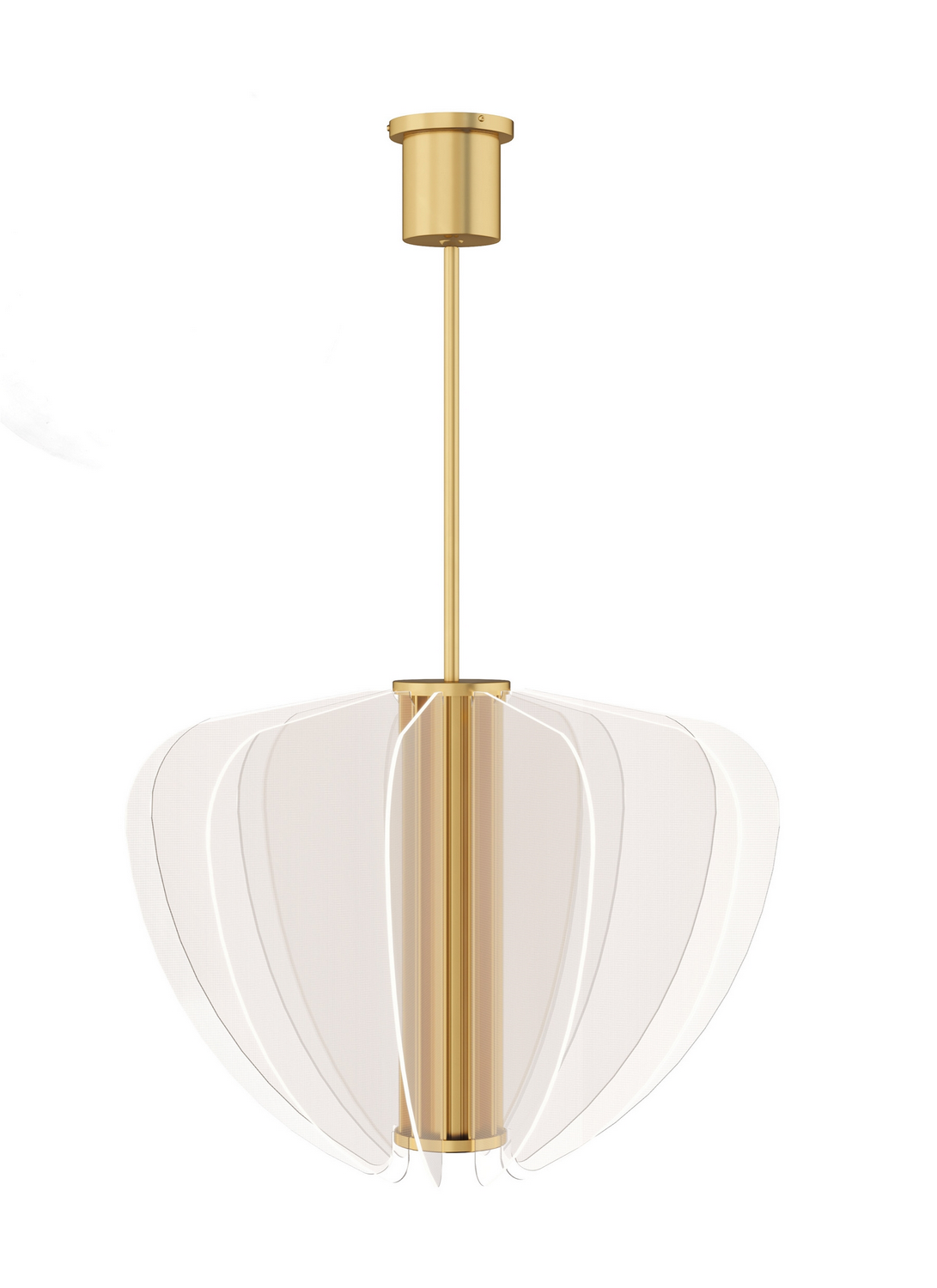 Plated Brass LED Chandelier from the Nyra Collection