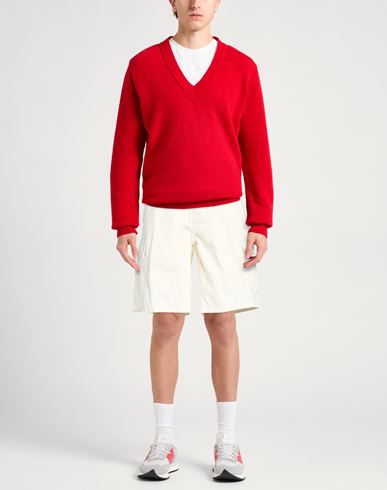 Man Shorts & Bermuda Shorts Ivory Size 30 Cotton