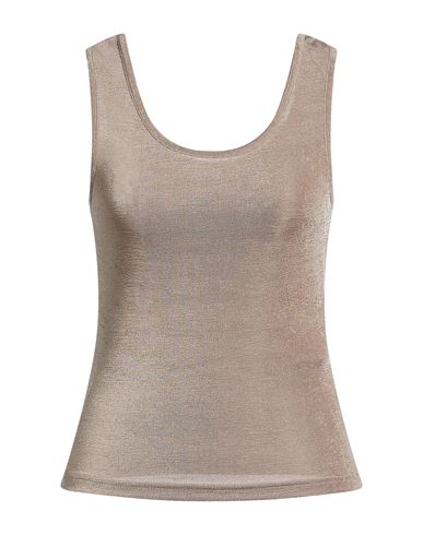 Woman Tank top Beige Size XS Polyester, Elastane