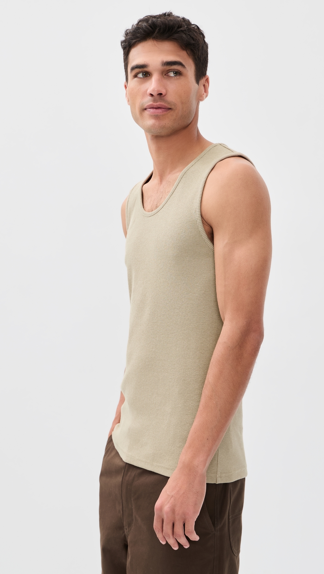 Rib Tank Top Sage