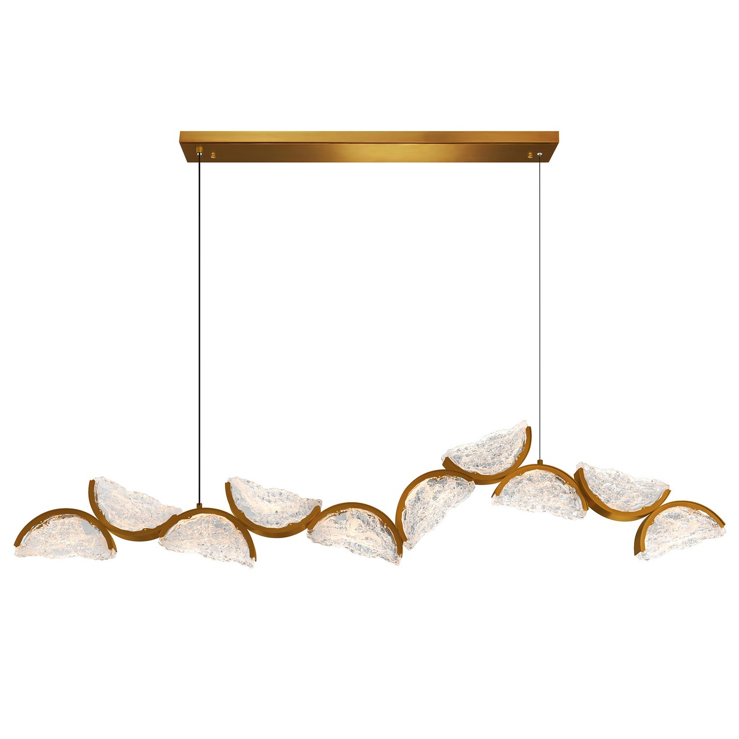 Brass LED Chandelier from the Moon Collection