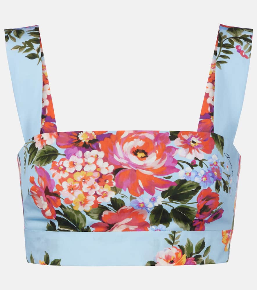 Floral cotton crop top