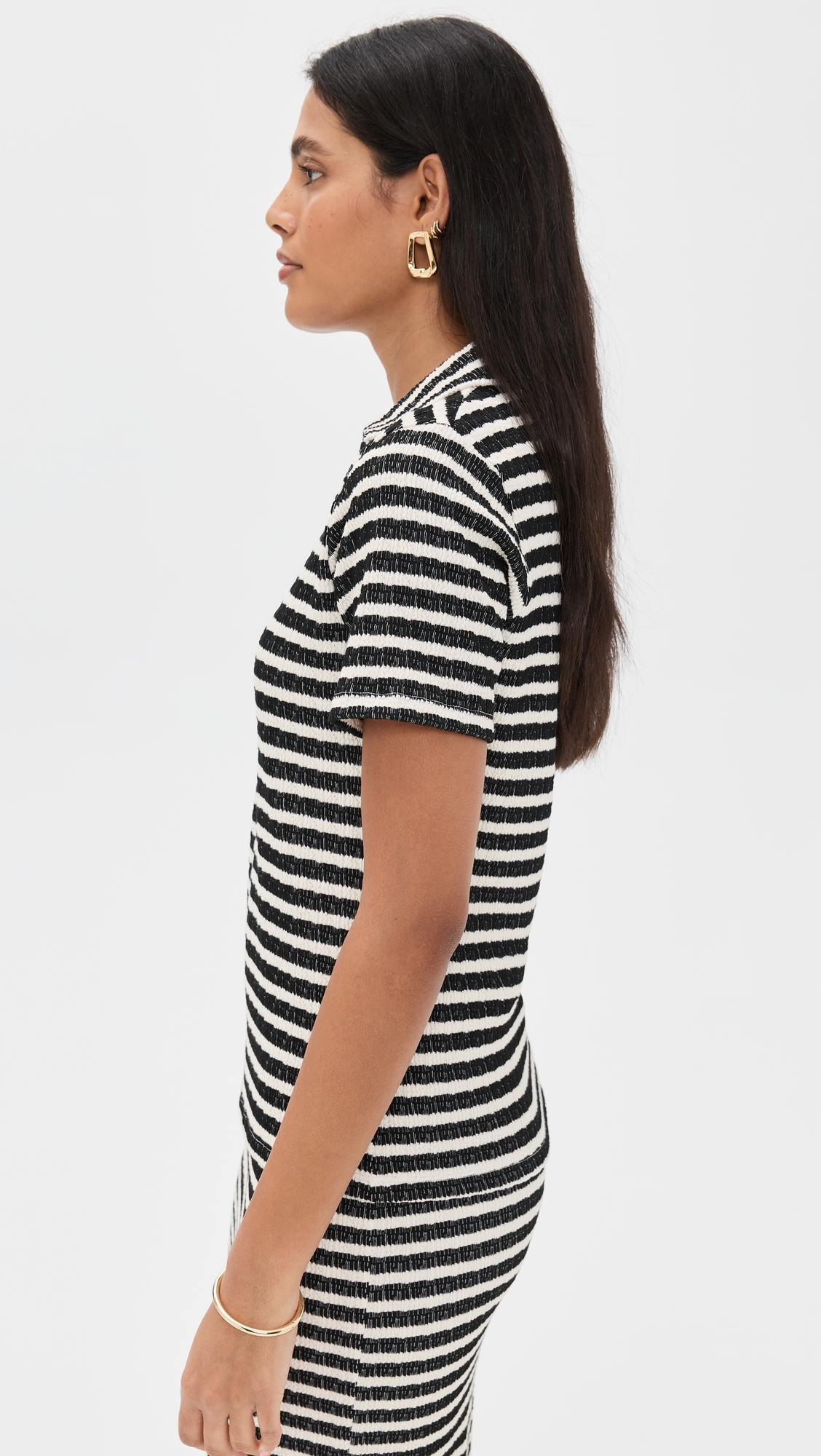 Mila Polo Top Black Stripe