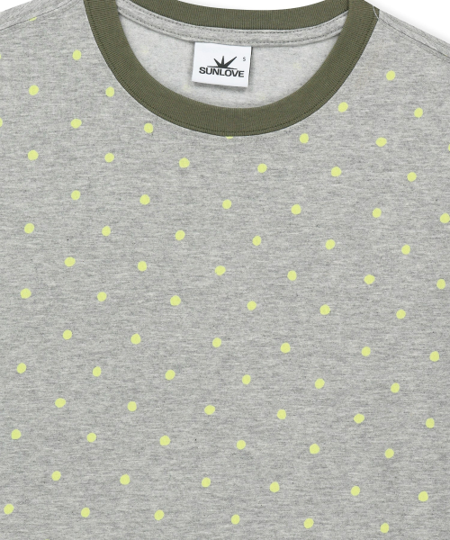 Pattern LS Tee Heather Grey