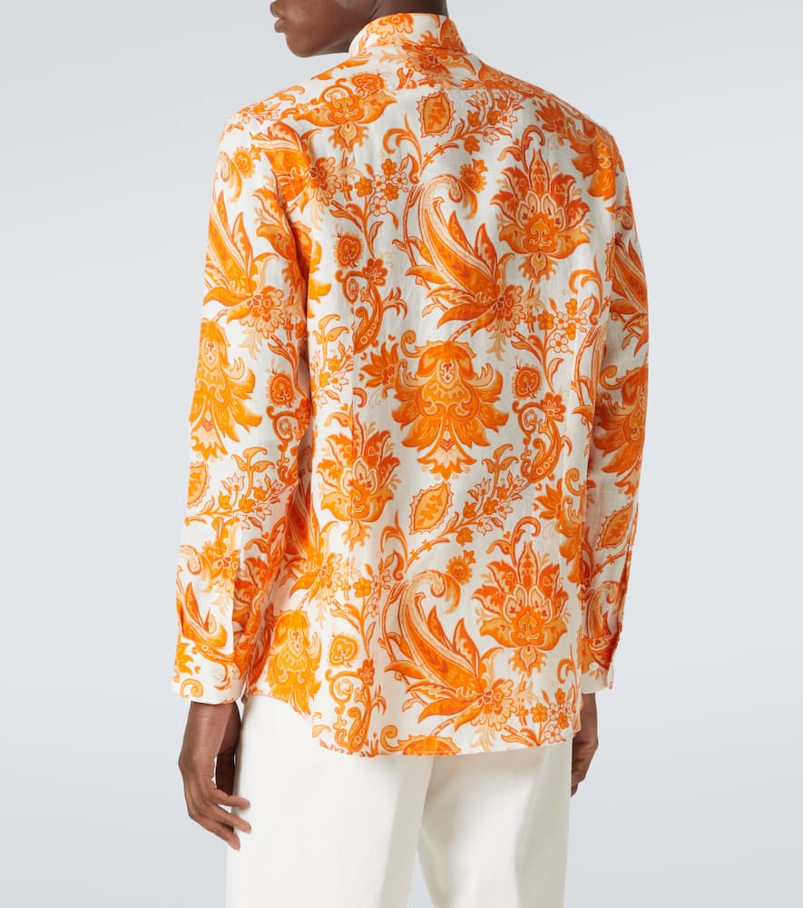 Roma printed linen shirt