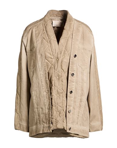 Woman Denim outerwear Sand Size M Polyester, Cotton, Elastane