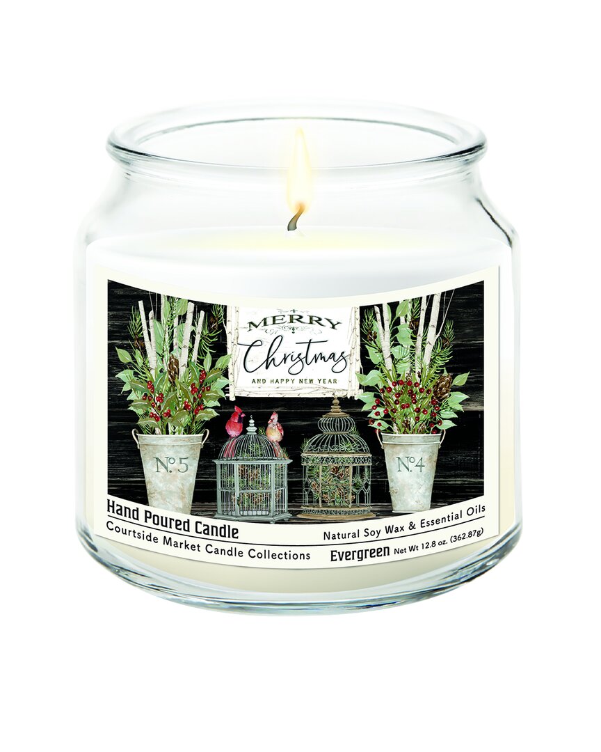 Merry Christmas Cardinals Hand-Poured Soy Wax Candle