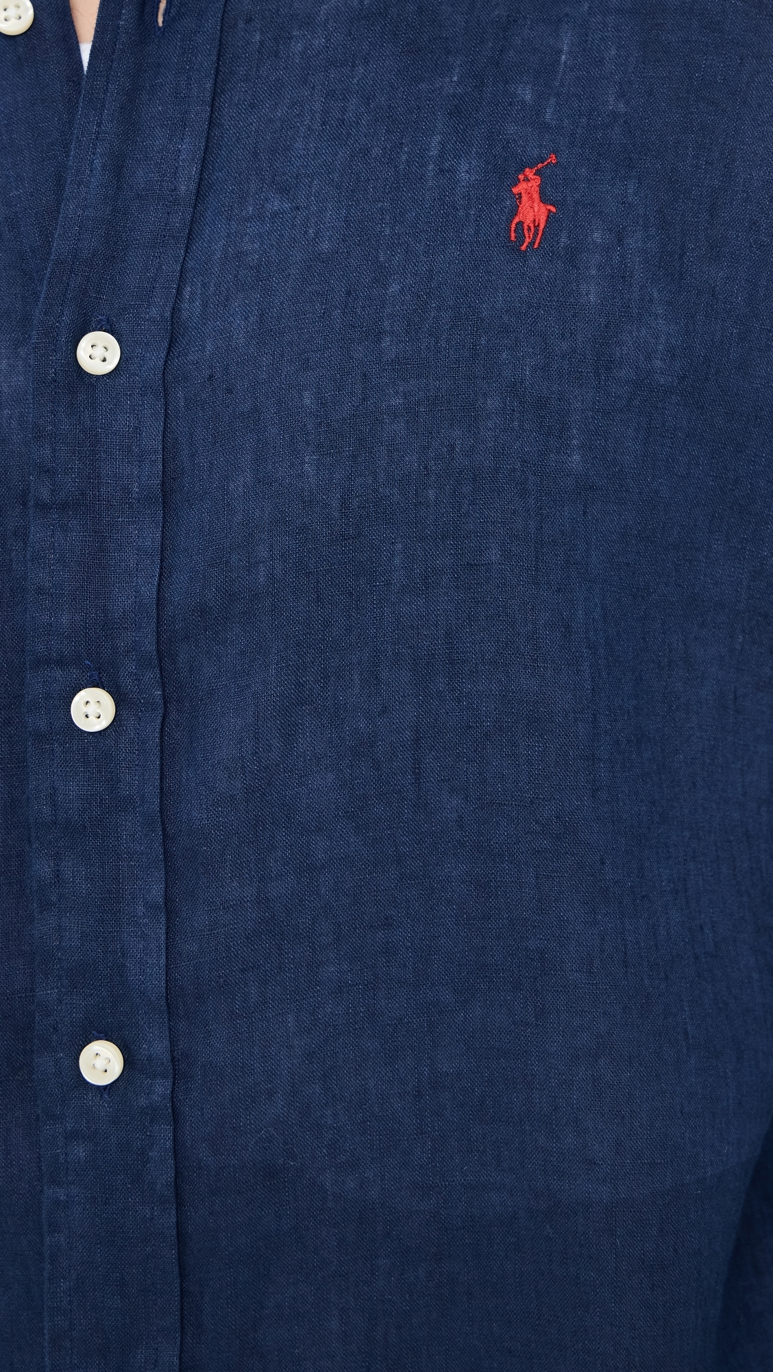 Long Sleeve Linen Shirt Newport Navy
