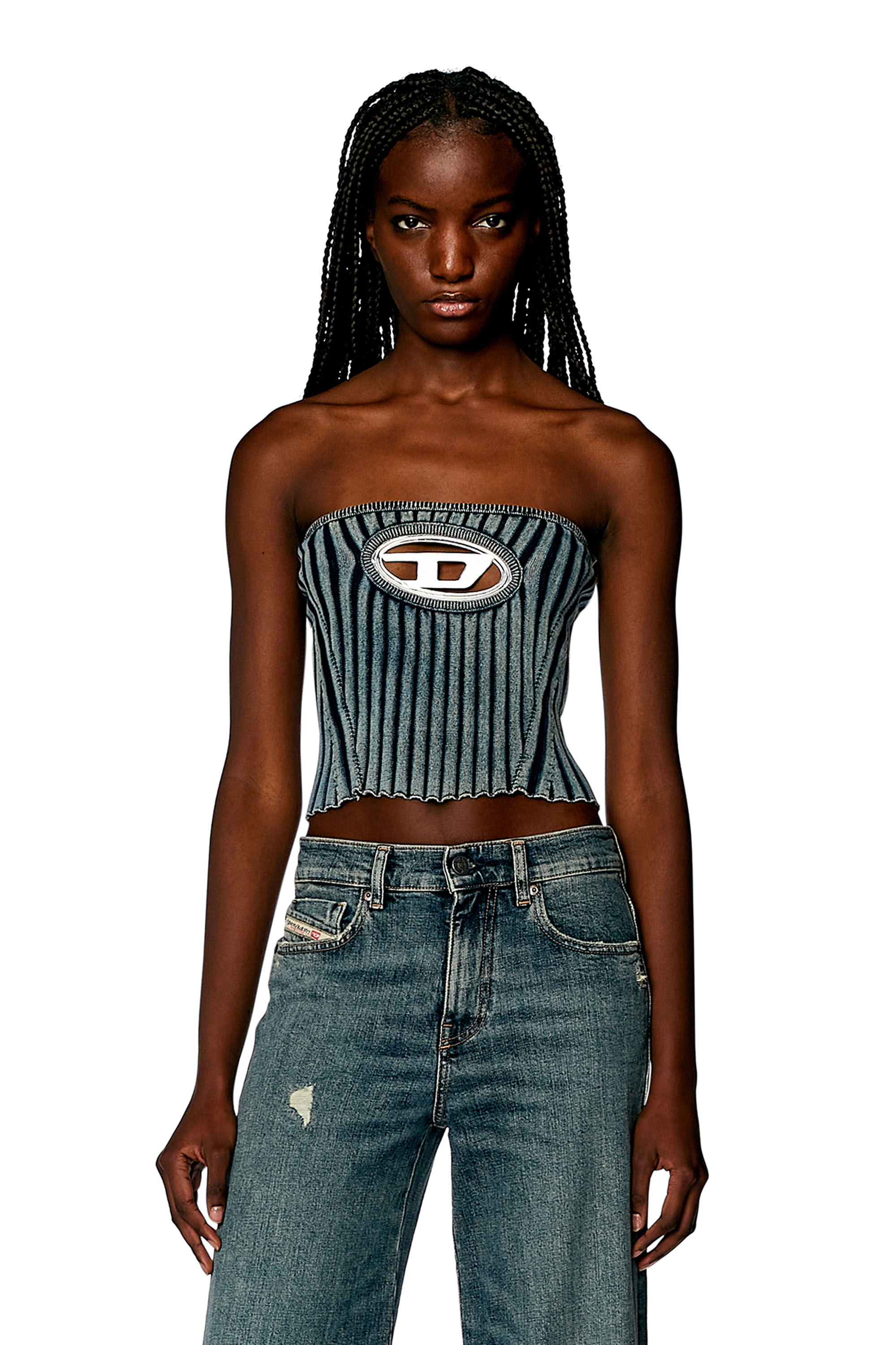 Bouclé bandeau - Tops - Woman - Blue