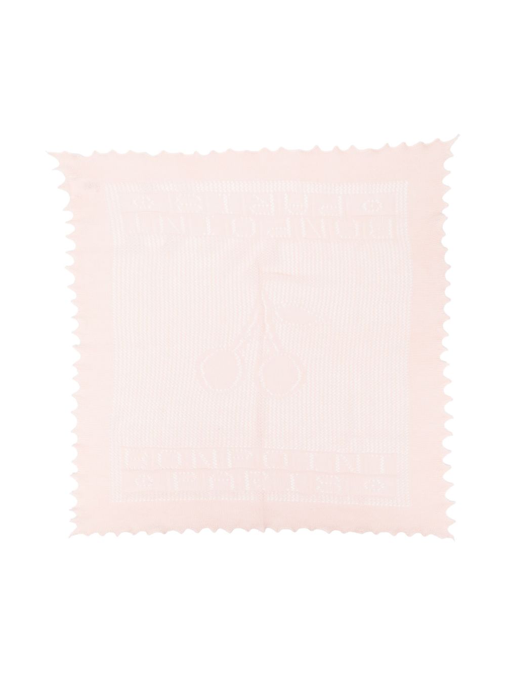 Cherry-detail pointelle-knit blanket - Pink