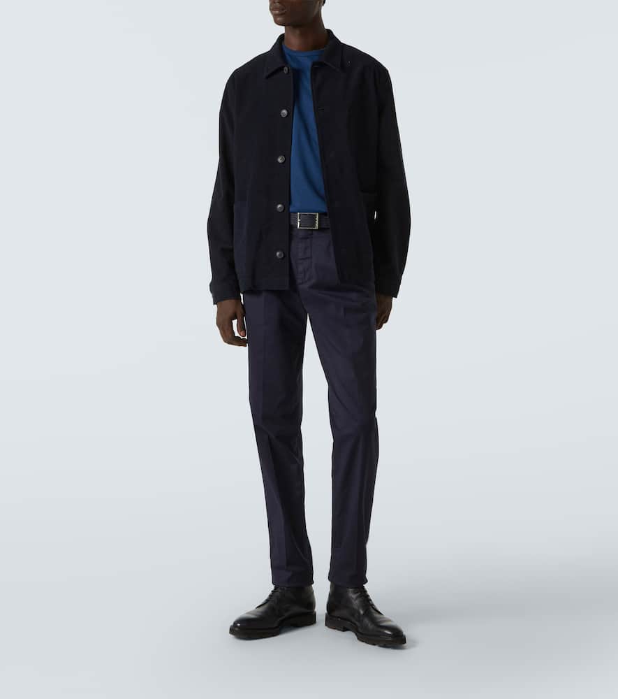 Cotton moleskin overshirt