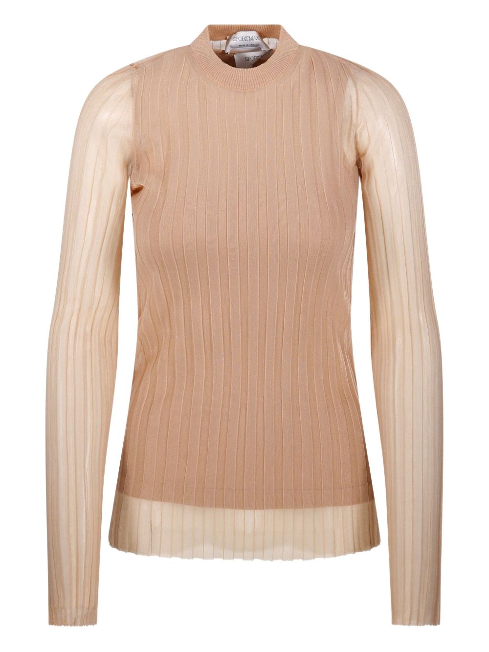 Sportmax ribbed long-sleeve sweater - Neutrals