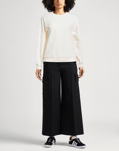 Woman Sweatshirt Ivory Size M Cotton, Polyester