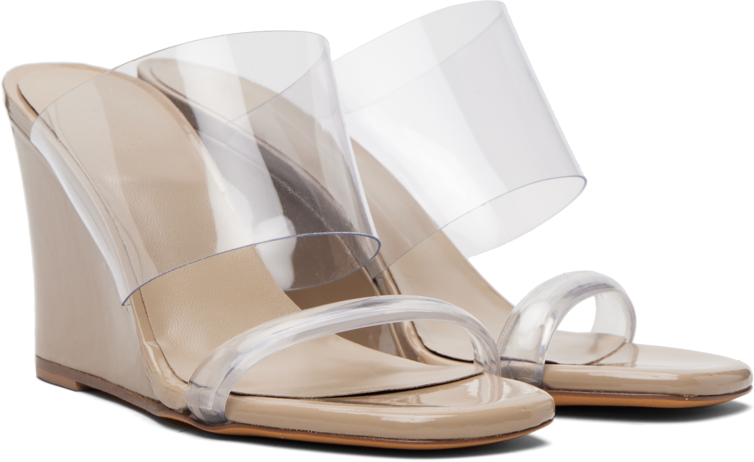Beige Olympia Wedge Heeled Sandals