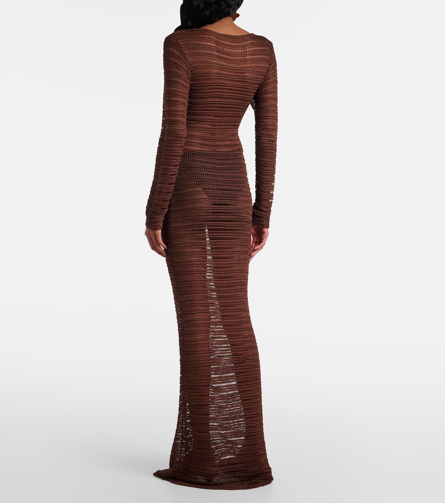 Open-knit maxi dress