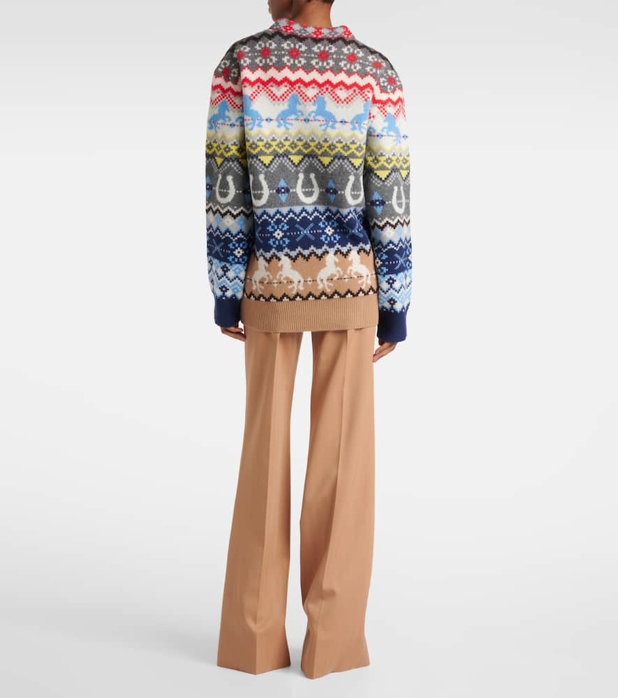 Fair Isle intarsia wool sweater
