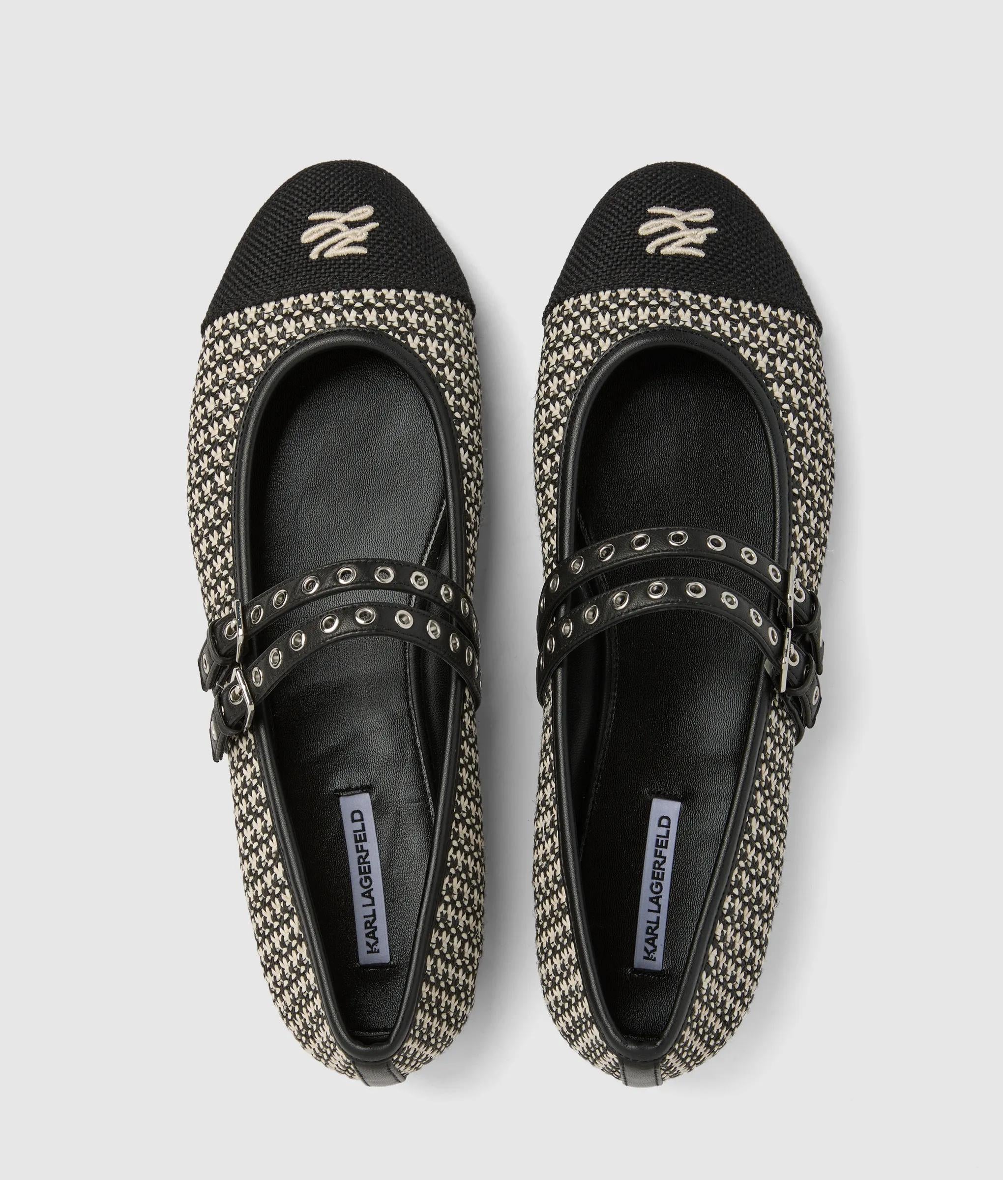 Karl Lagerfeld - Karo Riemchenpumps, Damen, Schwarz/weiss, Größe