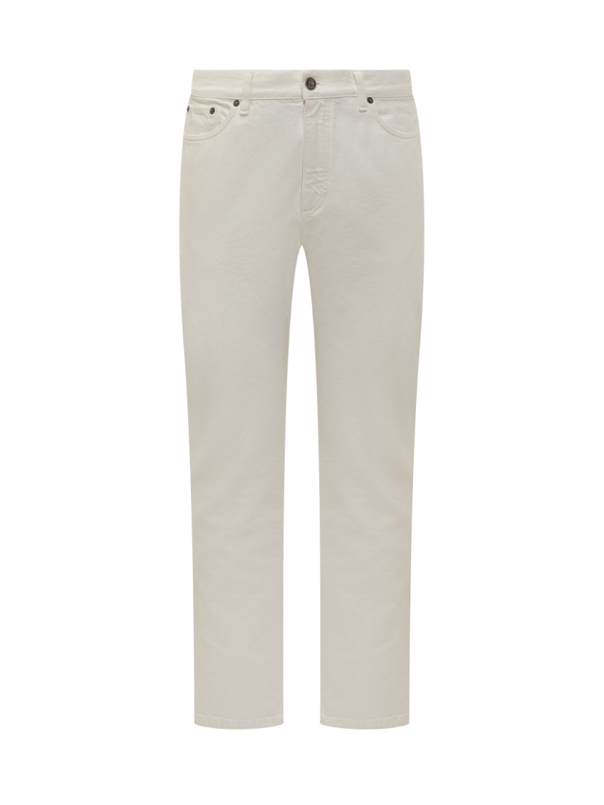 White Mid Rise Jeans