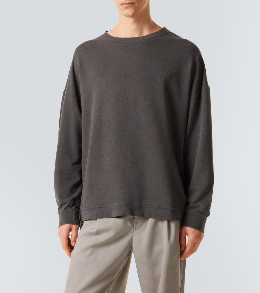 Slack cotton and linen-blend sweatshirt
