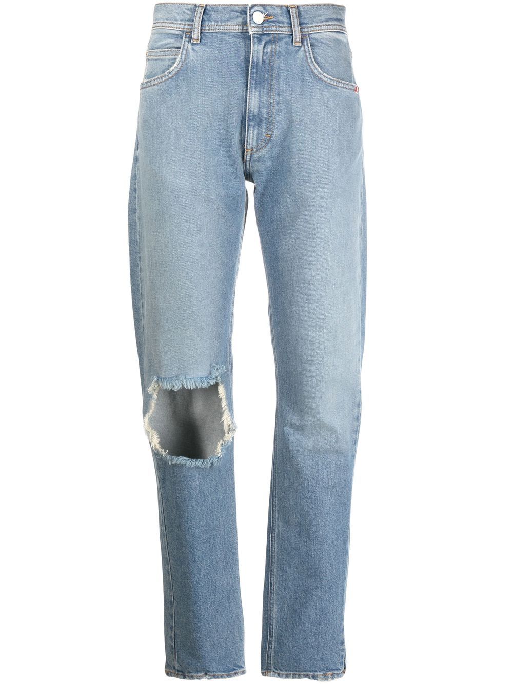 Ripped slim-cut denim jeans - Blue