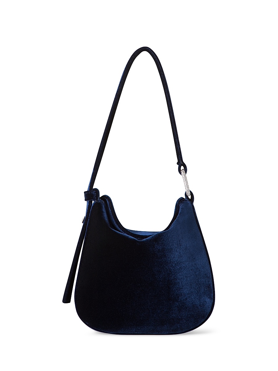 Women's Anna Mini Velvet Hobo Bag - Denim
