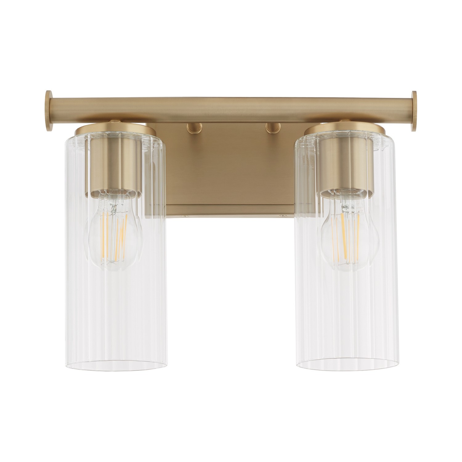 Aged Brass Two Light Vanity from the Juniper Collection