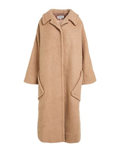 Woman Coat Camel Size 0 Mohair wool, Virgin Wool, Polyamide