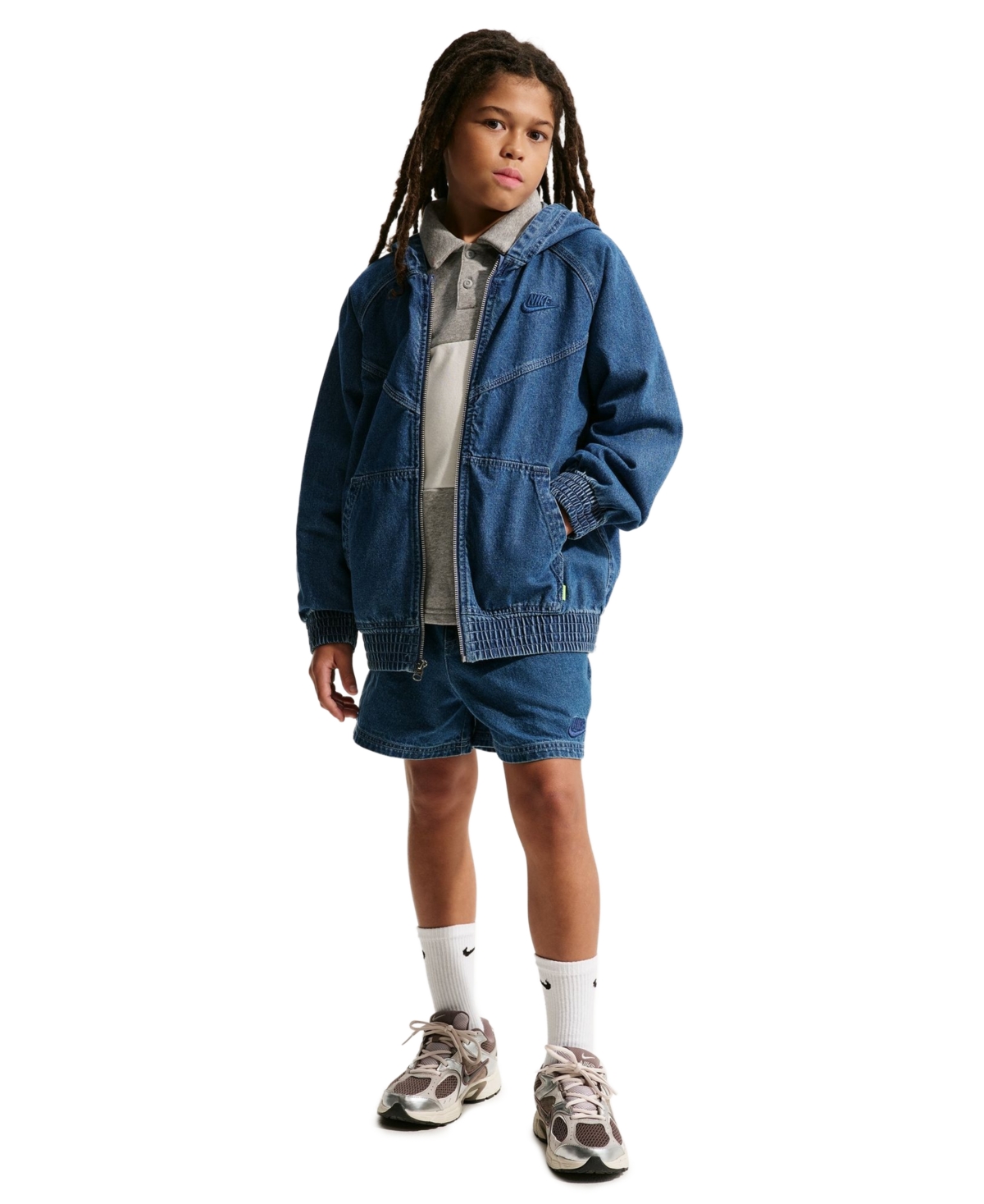Boys' 8-20 Sportswear Collection Hooded Jacket - Mystic Navy