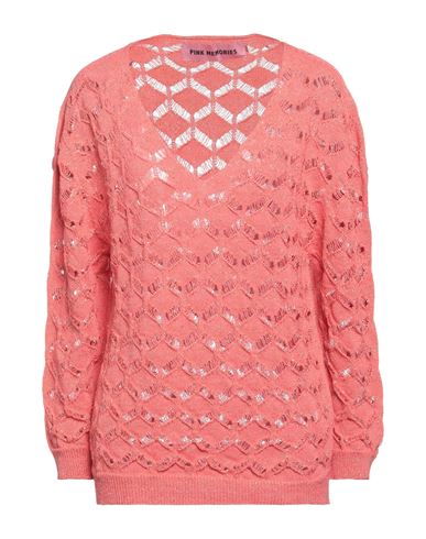 Pink Memories Woman Sweater Coral Size 4 Cotton, Acrylic, Metallic Polyester, Polyamide
