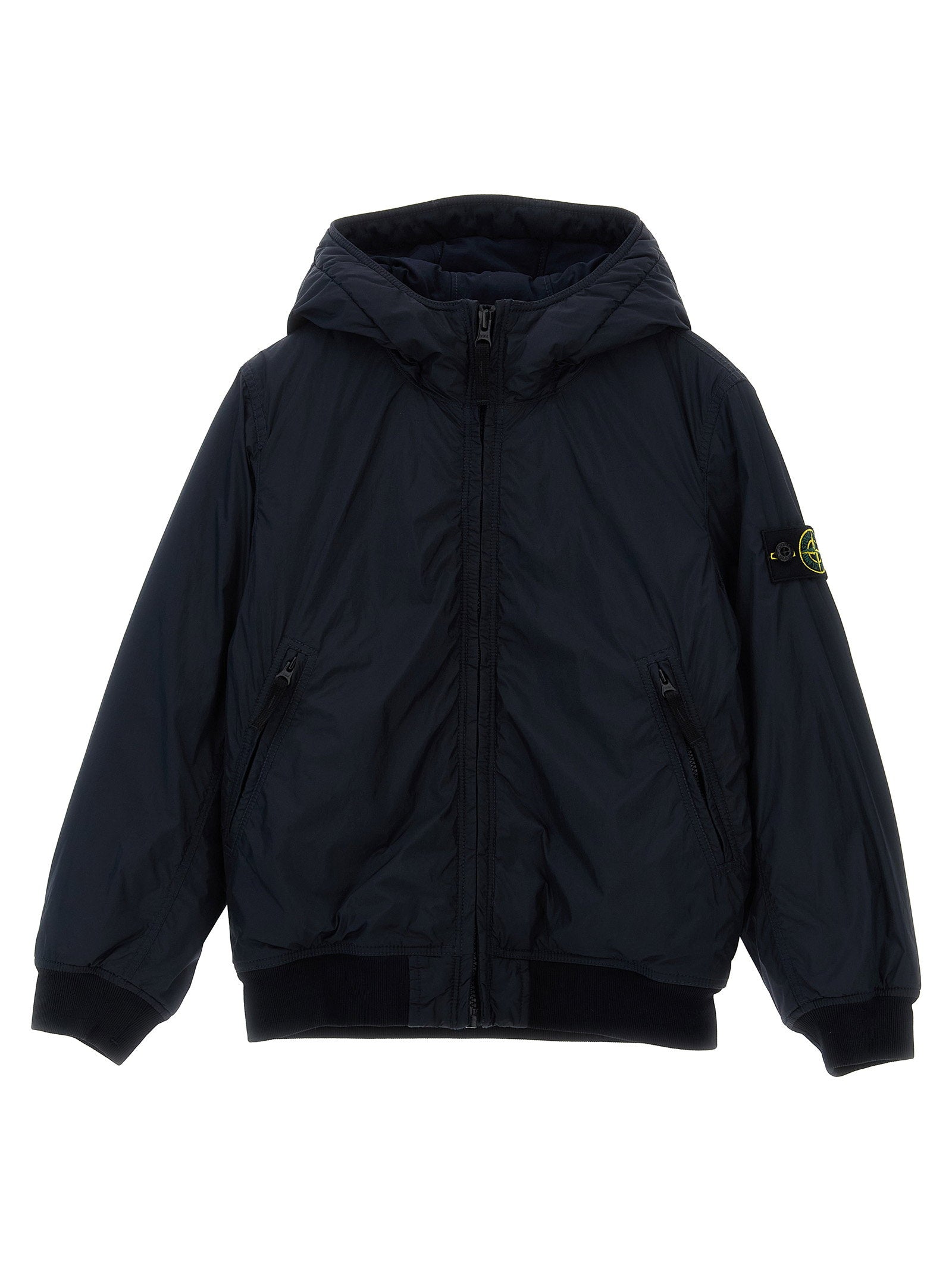 Recycled Nylon Padded Down Jacket — Navy