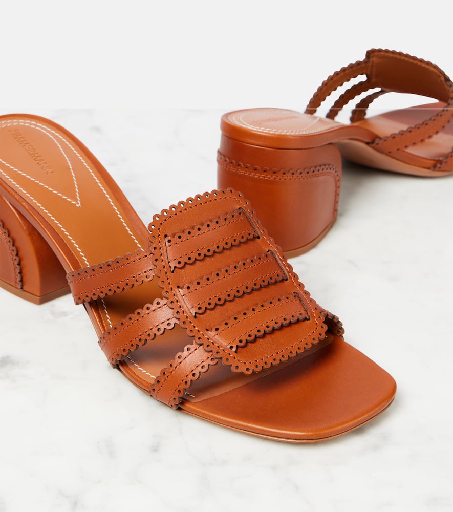 Zimmermann Goldie 65 leather mules