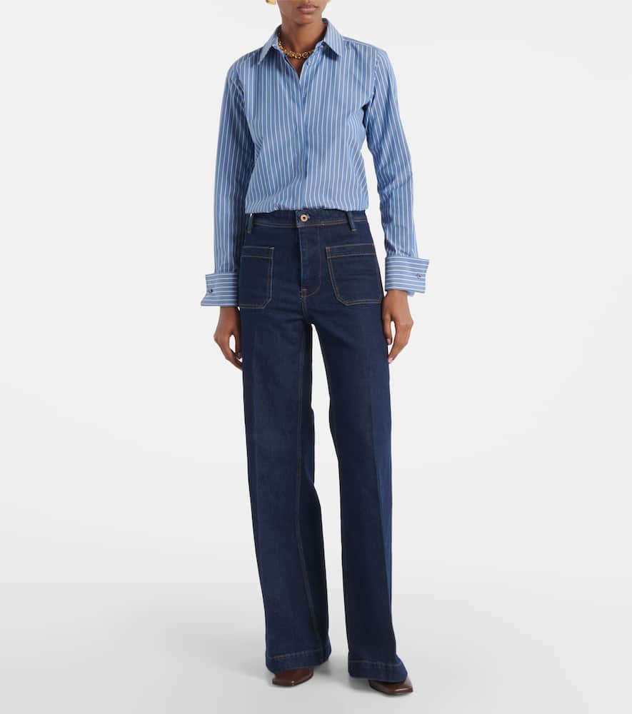 High-rise wide-leg jeans