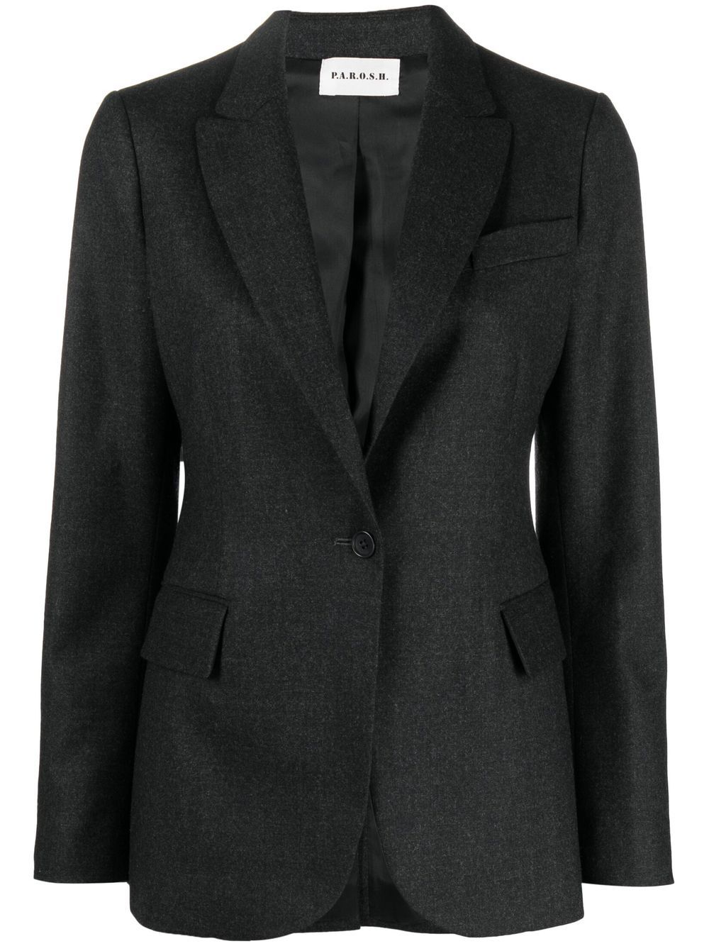 Single-breasted blazer jacket - Grey